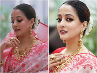 Raima Sen: ব্যাকলেস ব্লাউজ পরে জামদানির আঁচল ওড়ালেন রাইমা সেন, চোখ নামিয়ে হাসতেই প্রেমে পড়লেন সবাই