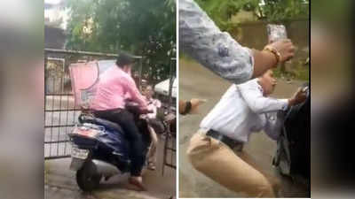 संतापजनक VIDEO: महिला वाहतूक पोलिसाच्या अंगावर घातली भरधाव दुचाकी; पती-पत्नीला अटक