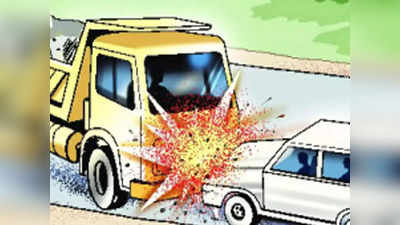 तेज रफ्तार डंपर ने दिल्‍ली पुलिस क्राइम ब्रांच के डीसीपी की कार में मारी टक्कर, बाल-बाल बचे