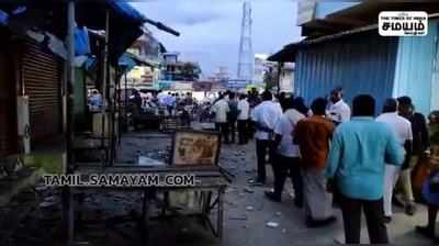 ஓமலூர் பஸ்நிலையத்தில் வணிக வளாக கட்டிட சுவர் இடிந்து விழுந்து விபத்து