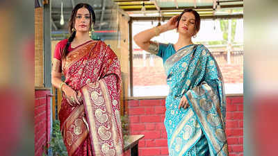 डिजाइनर पैटर्न वाली ये Banarasi Silk Saree देंगी ज्यादा खूबसूरत स्टाइल, पहनकर पाएं ट्रेडिशनल लुक
