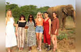 मथुरा पहुंचीं मिस यूनिवर्स ग्रेट ब्रिटेन नोकी सिम्बानी, टीम के साथ जाना हाथियों का हाल, देखिए तस्वीरें