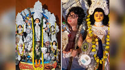 महिषासुर की प्रत‍िमा में बापू की झलक, विवाद बढ़ने पर हिंदू महासभा ने कहा- मूंछ और बाल लगा बदल दिया रूप