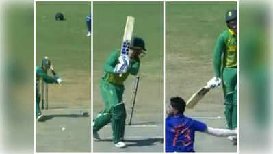 IND vs SA 2nd ODI: వైడ్‌గా వెళ్తున్న బంతికి డికాక్ బౌల్డ్.. సిరాజ్‌ హ్యాపీ