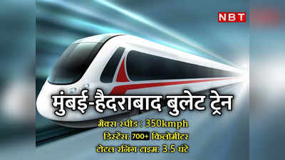 700+ KM की दूरी बस 3.5 घंटे में... DPR तैयार, मुंबई-हैदराबाद बुलेट ट्रेन की हर बात जानिए