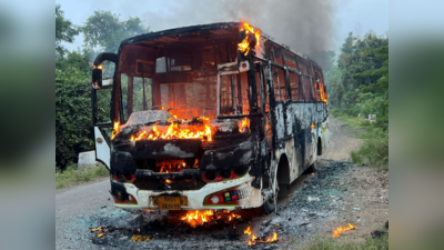 Pune Bus Fire : २९ प्रवाशांसह भीमाशंकरला निघालेली खासगी बस पेटली, पुण्यात अग्नितांडव; थरारक Video
