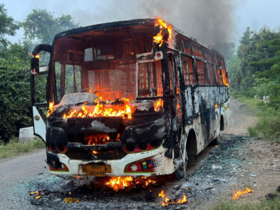 Pune Bus Fire : २९ प्रवाशांसह भीमाशंकरला निघालेली खासगी बस पेटली, पुण्यात अग्नितांडव; थरारक Video