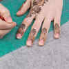 Mehndi design sticker full hand (palm), Mehendi Design Sticker Stencil Set  of 8 Design NO-143-