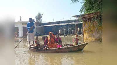 Gonda Flood: गोंडा में बाढ़ से भारी तबाही, गांव में चल रही नाव, लोग पलायन करने को मजबूर, देखिए कैसा है मंजर