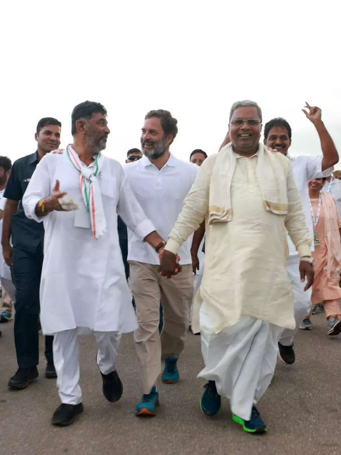 Siddaramaiah, DK Shivakumar, Rahul Gandhi