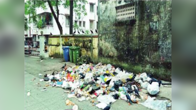 ठाण्यातील रस्त्यांवर स्वयंघोषित कचराकुंड्या; नागरिकांना घंटागाड्यांत कचरा टाकण्याची सवय लागेना