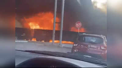 आगीने वेढलेली ट्रेन रुळांवरुन धावत राहिली; अग्नितांडवाचा VIDEO पाहून थरकाप उडेल