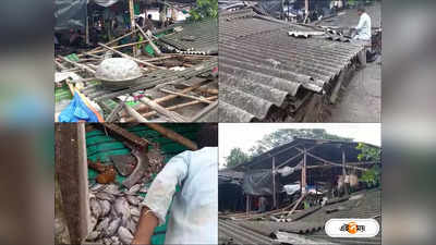 Cyclone Sitrang Update : সিত্রাংয়ের আগেই হাওয়ার দাপট, সল্টলেকে মাছ বাজারের ছাউনি ভেঙে আহত একাধিক ব্যবসায়ী