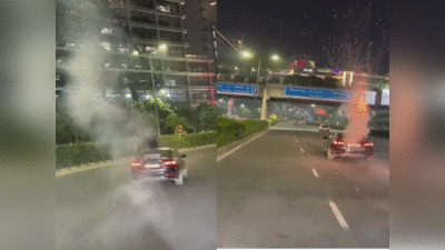 Gurugram news: कार के ऊपर स्कॉईशॉट पटाखे जलाकर गुरुग्राम की सड़कों पर घूमे युवक, वीडियो वायरल होने पर गिरफ्तार