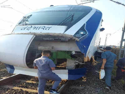 Vande Bharat Express: ವಂದೇ ಭಾರತ್ ಎಕ್ಸ್‌ಪ್ರೆಸ್‌ಗೆ ಮತ್ತೊಂದು ಅವಘಡ: ಗೂಳಿಗೆ ರೈಲು ಡಿಕ್ಕಿ