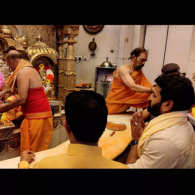 rishab shetty at siddhivinayak