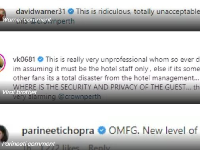 Virat Kohli Hotel Tweets 