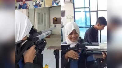 हिजाब पहनकर निशाना लगाती है यह बेटी, नेशनल शूटिंग कंपटीशन में बनाई जगह