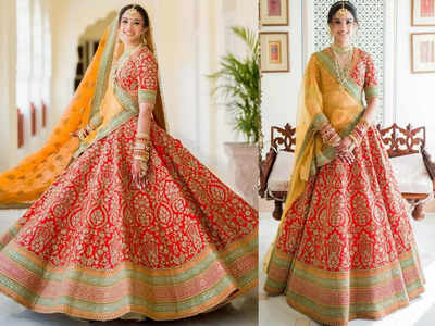 Sabyasachi Bride Amiti Sahai: રેડ-ઓરેન્જ લહેંગામાં સબ્યસાચીની આ દુલ્હને એક્ટ્રેસિસને પણ છોડી પાછળ, જરદોશી એમ્બ્રોયડરી હતી ખાસ