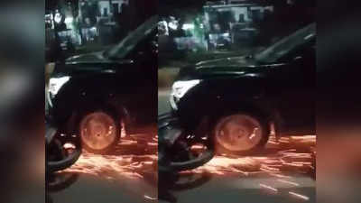 Ghaziabad Accident: गाजियाबाद में बाइक को एक किलोमीटर तक घसीट ले गई कार, वीडियो देख रह जाएंगे हैरान