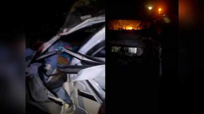 यमुना एक्सप्रेसवे पर भीषण हादसा, दूसरी कार को बचाने के चक्कर में पलटी गाड़ी, 4 लोग की दर्दनाक मौत