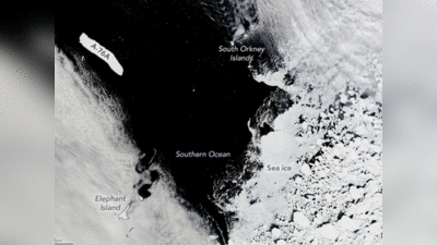 दुनिया का सबसे बड़ा बर्फ का पहाड़ खत्‍म होने की कगार पर, नासा की तस्‍वीरों से बड़ा खुलासा