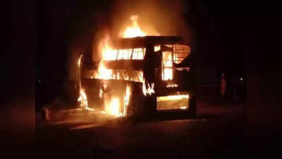 Private Bus: నిర్మల్ జిల్లాలో 29 మందితో వెళ్తున్న ప్రైవేటు బస్సు దగ్ధం