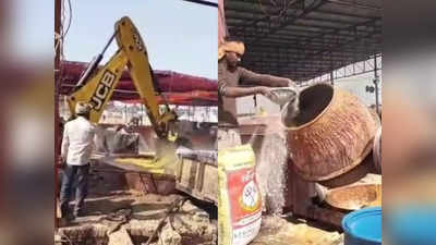 JCB से बन रही सब्जी, मिक्सर से गूंथा जा रहा आटा... MP के इस धाम में गजब ढंग से तैयार होता है महाप्रसाद