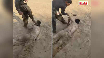 जमीन पर गिराकर बेरहमी से पीटा, फिर काटे सिर के बाल... मोहनगढ़ में युवक से हैवानियत का वीडियो हुआ वायरल