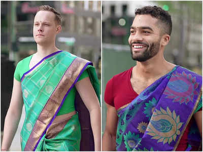 Men in Saree: বন্ধুর বিয়েতে শাড়ি পরে হাজির ২ বিদেশী যুবক,  দেখেই পাত্রের চোখ কপালে! সেকেন্ডে ভাইরাল ভিডিয়ো