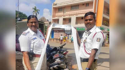 Traffic Rules Break: ಹೆಲ್ಮೆಟ್ ಇಲ್ಲದೆ ಅಡ್ಡಾದಿಡ್ಡಿ ಓಡಾಟ; ಹುಬ್ಬಳ್ಳಿಯ ಬೈಕ್ ಸವಾರನಿಗೆ ಬಿತ್ತು 17,500 ರೂ ದಂಡ!