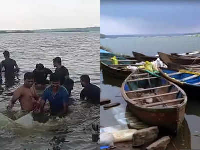 ഭാരതപ്പുഴയില്‍ വന്‍ മണല്‍ വേട്ട; പോലീസിനെ കണ്ട് നീന്തി രക്ഷപ്പെട്ട് തൊഴിലാളികള്‍, തോണികള്‍ ജെസിബി കൊണ്ട് പൊളിച്ചടുക്കി