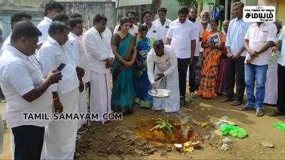 பல்வேறு மக்கள் நலப்பணிகளுக்கு காஞ்சிபுரம் நாடாளுமன்ற உறுப்பினர் க.செல்வம் பணிகளை துவக்கி வைத்தார்