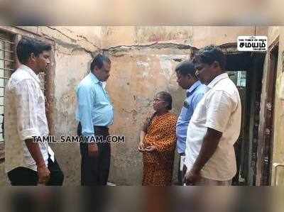 நாகையில் கனமழையால் - வட்டாட்சியர் நேரில் ஆய்வு