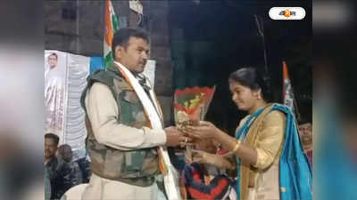 Trinamool Congress : উর্দি পরে তৃণমূলের অনুষ্ঠানে, শোকজ করা হল বর্ধমানের ট্রাফিক ওসিকে