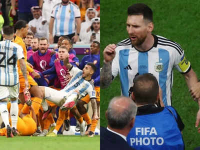 Fifa World Cup: जीत के बाद भड़क गए मेसी, अर्जेंटीना-नीदरलैंड्स मैच में जमकर बवाल, भिड़ गए प्लेयर्स