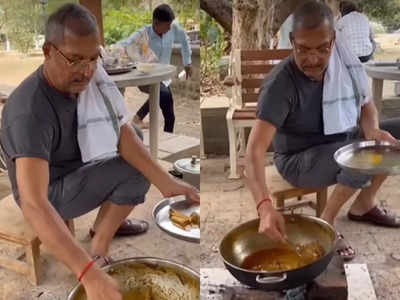 नाना पाटेकरांच्या हातचं चुलीवरचं मटण! Video पाहून सुटेल तोंडाला पाणी; टीमला स्वत: घातलं खाऊ