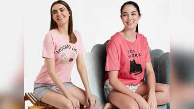 Women T Shirts डेली और कैजुअल वेयर के लिए हैं बढ़िया, पाएं 2 के कॉम्बो सेट में
