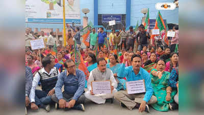 Balurghat BJP : চেয়ারের ঘায়ে আহত BDO কে অপসারণের দাবিতে বিক্ষোভ, উত্তেজনা বালুরঘাটে