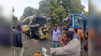 Bus Accident In Khandwa: इंदौर-इच्छापुर हाईवे पर दो बसों में आमने-सामने की टक्कर, एक की मौत, 25 घायल