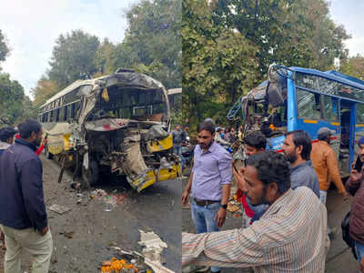 Bus Accident In Khandwa: इंदौर-इच्छापुर हाईवे पर दो बसों में आमने-सामने की टक्कर, एक की मौत, 25 घायल