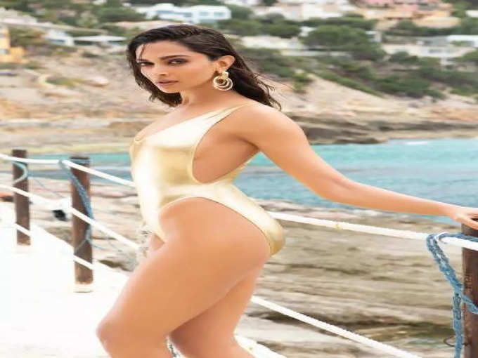 Deepika Padukone Gold Bikini