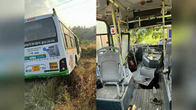 Pune : सासवडला निघालेल्या PMP बसला अपघात, १५ प्रवासी जखमी; चालक पसार