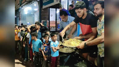 വാക്കുപാലിച്ച് അർജൻ്റീന ഫാൻസ്, ഫൈനലിന് മുമ്പേ ബിരിയാണി വിളമ്പി; ആവേശം