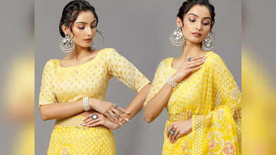 Yellow Colour Sarees से मिलेगा ट्रेडिशनल लुक, हल्दी फंक्शन के लिए हैं पर्फेक्ट