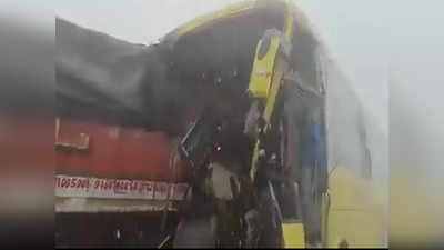 Agra Expressway Accident: आगरा लखनऊ एक्सप्रेसवे पर बड़ा हादसा, ट्रक के पीछे घुसी बस, 5 घायल