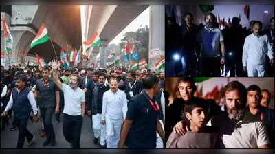 Bharat Jodo Yatra In Delhi: दिल्‍ली में कड़ाके की ठंड, टी-शर्ट पहने राहुल गांधी... जरा तस्वीरें तो देखिए