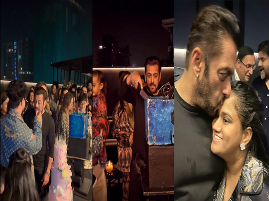 કેક કટિંગ બાદ Salman Khanએ બહેન Arpita Khan પર વરસાવ્યું હેત, પાર્ટીમાં સૌથી વધારે ઉત્સાહિત દેખાયો ભાણેજ આહિલ 