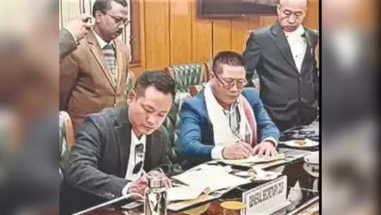 मणिपुर के जेडयूएफ उग्रवादी संगठन ने केंद्र के साथ समझौते पर किए हस्ताक्षर, अमित शाह और राज्य के सीएम रहे मौजूद