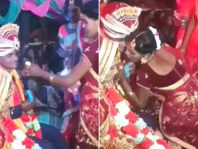 Desi Wedding: રસગુલ્લા ખવડાવતી વખતે યુવતીએ વરરાજા સાથે કરી એવી મજાક, લોકો સ્ત્પ્ધ રહી ગયા હતા